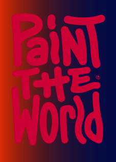 Schriftzug Paint the world