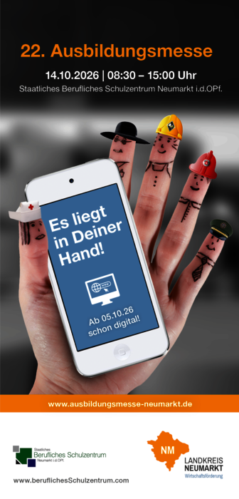 Titelblatt Flyer Ausbildungsmesse