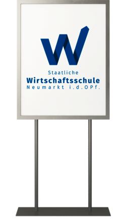 Stele Logo Wirtschaftsschule Neumarkt